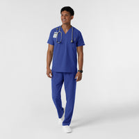 NURTUR Men's V-Neck Scrub Top Galaxy Blue full scrub set