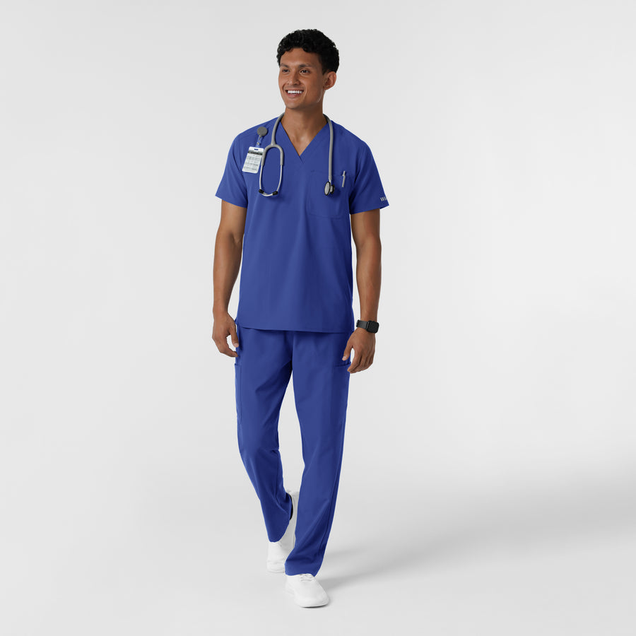 NURTUR Men's V-Neck Scrub Top Galaxy Blue full scrub set