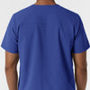 NURTUR Men's V-Neck Scrub Top Galaxy Blue back detail
