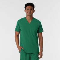 NURTUR Men's V-Neck Scrub Top Hunter