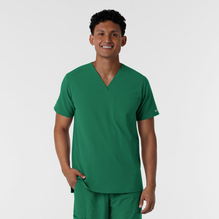 NURTUR Men's V-Neck Scrub Top Hunter