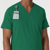 NURTUR Men's V-Neck Scrub Top Hunter side detail 1