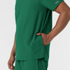 NURTUR Men's V-Neck Scrub Top Hunter hemline detail