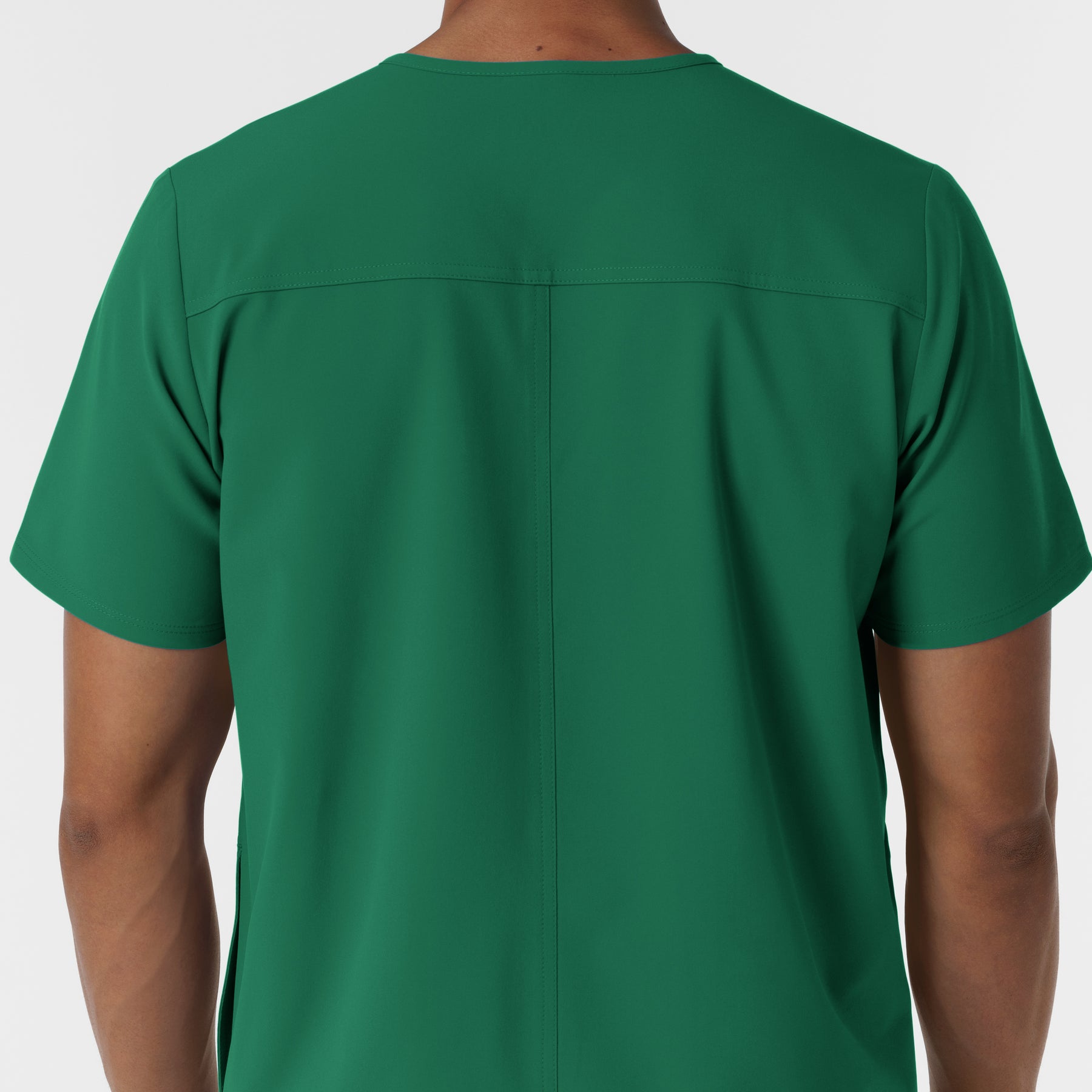 NURTUR Men's V-Neck Scrub Top Hunter back detail