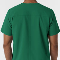 NURTUR Men's V-Neck Scrub Top Hunter back detail
