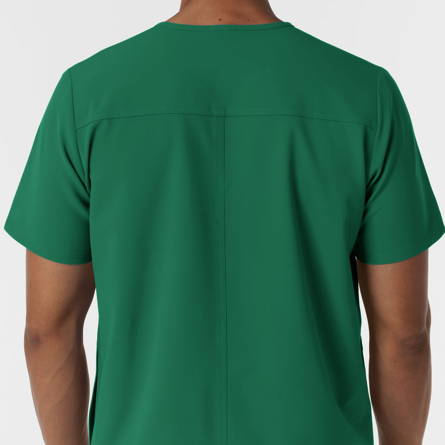 NURTUR Men's V-Neck Scrub Top Hunter back detail