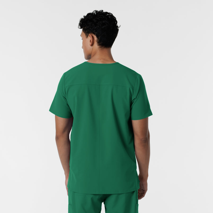 NURTUR Men's V-Neck Scrub Top Hunter back view