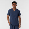 NURTUR Men's V-Neck Scrub Top Navy