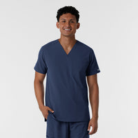NURTUR Men's V-Neck Scrub Top Navy
