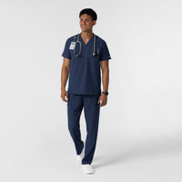 NURTUR Men's V-Neck Scrub Top Navy full scrub set