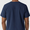 NURTUR Men's V-Neck Scrub Top Navy back detail