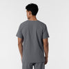 NURTUR Men's V-Neck Scrub Top Pewter back view