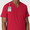 Nurtur Men's V-Neck Scrub Top - Red