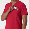Nurtur Men's V-Neck Scrub Top - Red