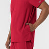 Nurtur Men's V-Neck Scrub Top - Red