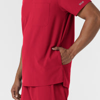 Nurtur Men's V-Neck Scrub Top - Red