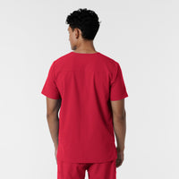 Nurtur Men's V-Neck Scrub Top - Red