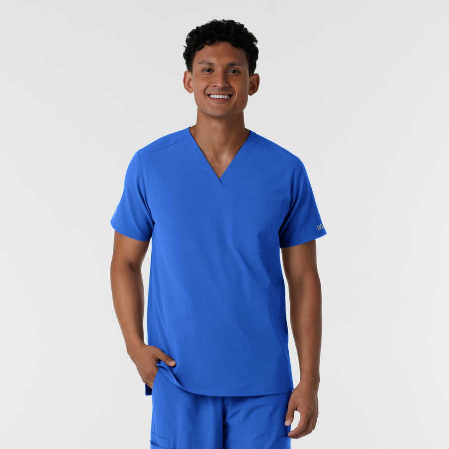 NURTUR Men's V-Neck Scrub Top Royal