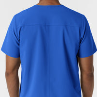 NURTUR Men's V-Neck Scrub Top Royal back detail