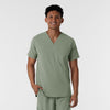 NURTUR Men's V-Neck Scrub Top Sage