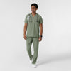 NURTUR Men's V-Neck Scrub Top Sage full scrub set