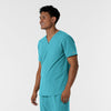 Nurtur Men's V-Neck Scrub Top - Teal Blue