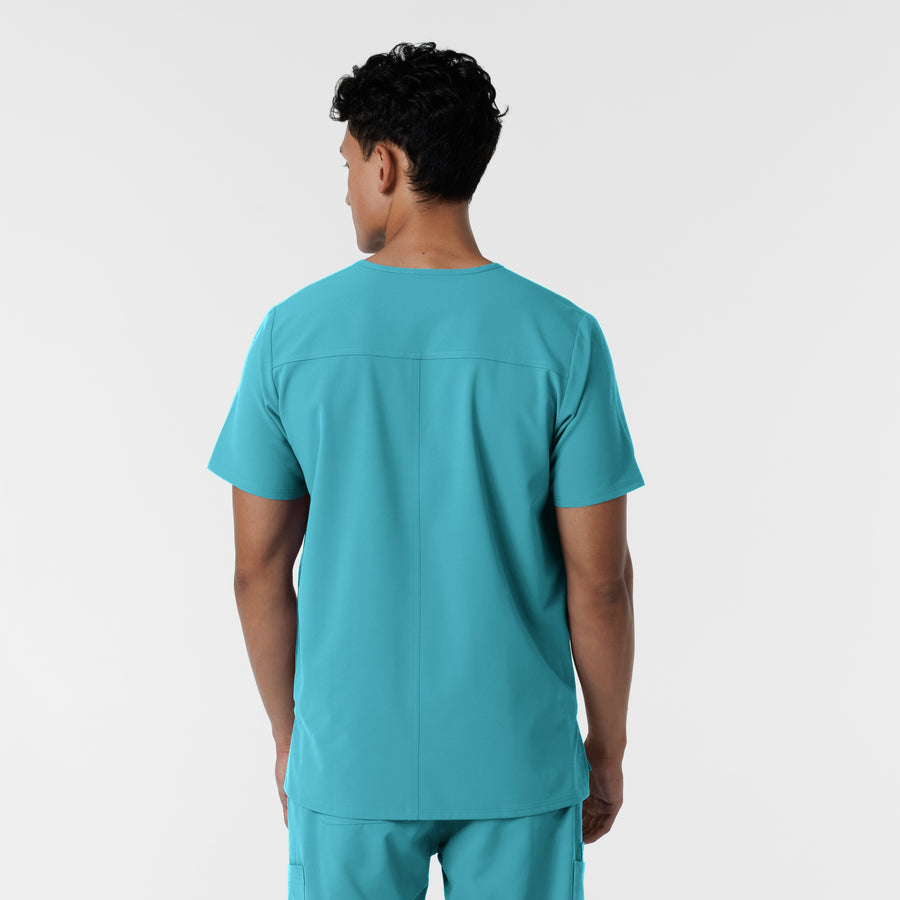 Nurtur Men's V-Neck Scrub Top - Teal Blue