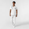 NURTUR Men's V-Neck Scrub Top White full scrub set