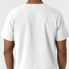 NURTUR Men's V-Neck Scrub Top White back detail