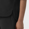 Unwind & Lounge Women's Relaxed Pullover Black front detail