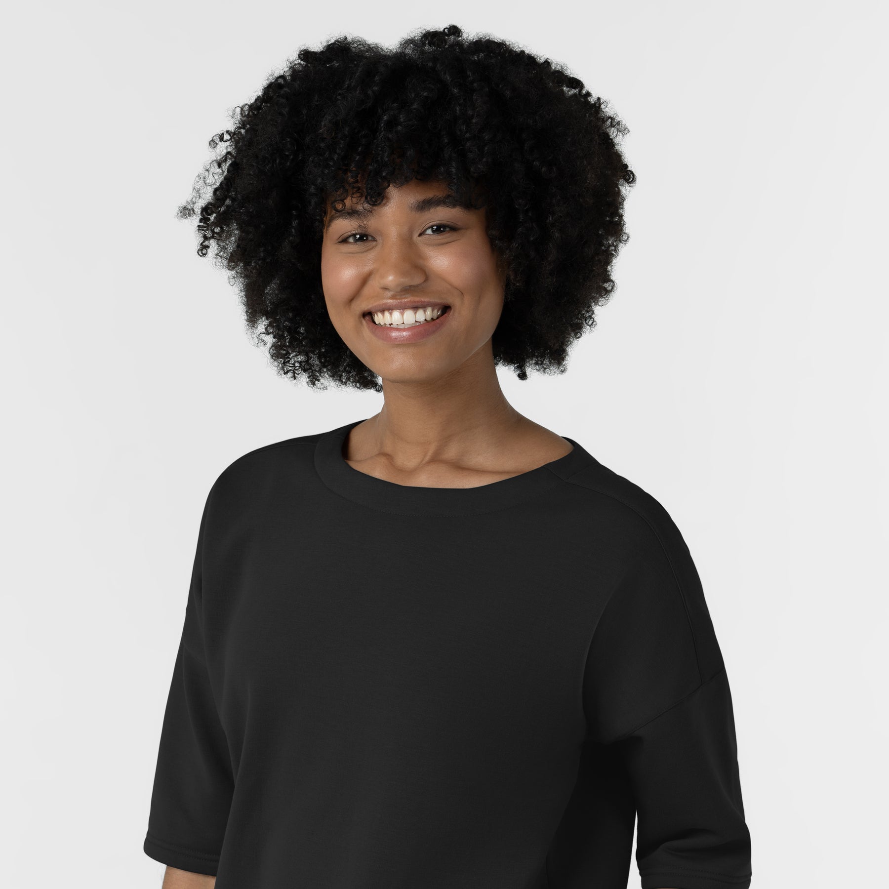 Unwind & Lounge Women's Relaxed Pullover Black side detail 1