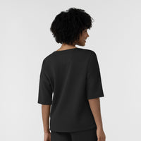 Unwind & Lounge Women's Relaxed Pullover Black back view