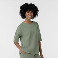 Unwind & Lounge Women's Relaxed Pullover Sage side view