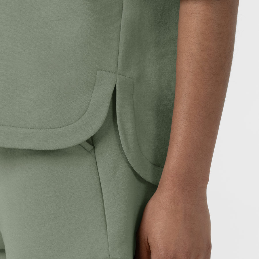Unwind & Lounge Women's Relaxed Pullover Sage front detail