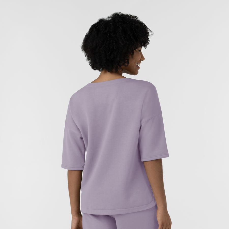 Unwind & Lounge Women's Relaxed Pullover Wisteria back view