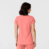 Nova Women's Flex-n-Reach Shoulder Panel V-Neck Scrub Top Paradise Pink back view
