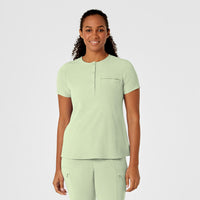 RENEW Women's Mandarin Collar Tuck-In Scrub Top Fresh Mint