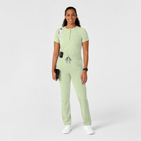 RENEW Women's Mandarin Collar Tuck-In Scrub Top Fresh Mint full scrub set