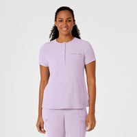 RENEW Women's Mandarin Collar Tuck-In Scrub Top Pastel Lilac