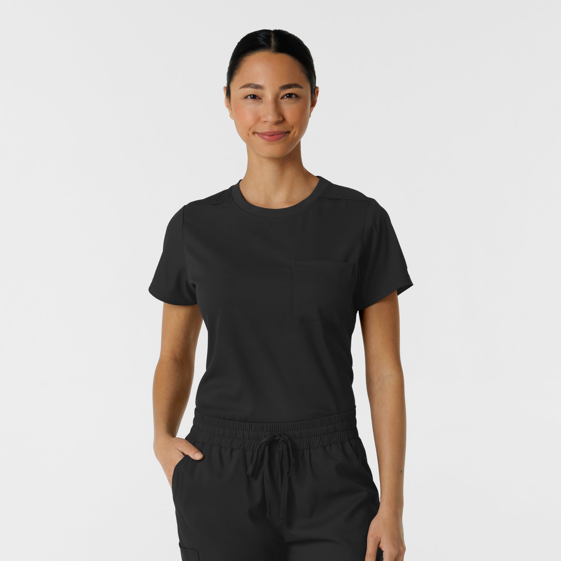 Boundless Women's Classic Tee Black front detail