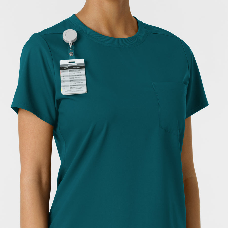 Boundless Women's Classic Tee Caribbean side detail 2