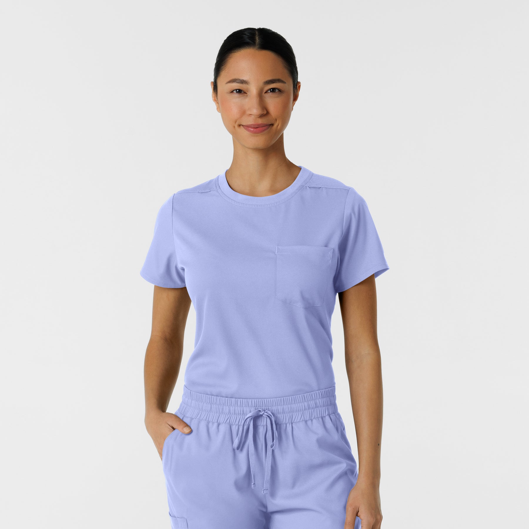 Boundless Women's Classic Tee Ceil Blue front detail
