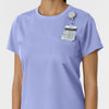 Boundless Women's Classic Tee Ceil Blue hemline detail