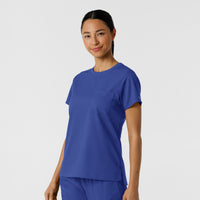 Boundless Women's Classic Tee Galaxy Blue side view