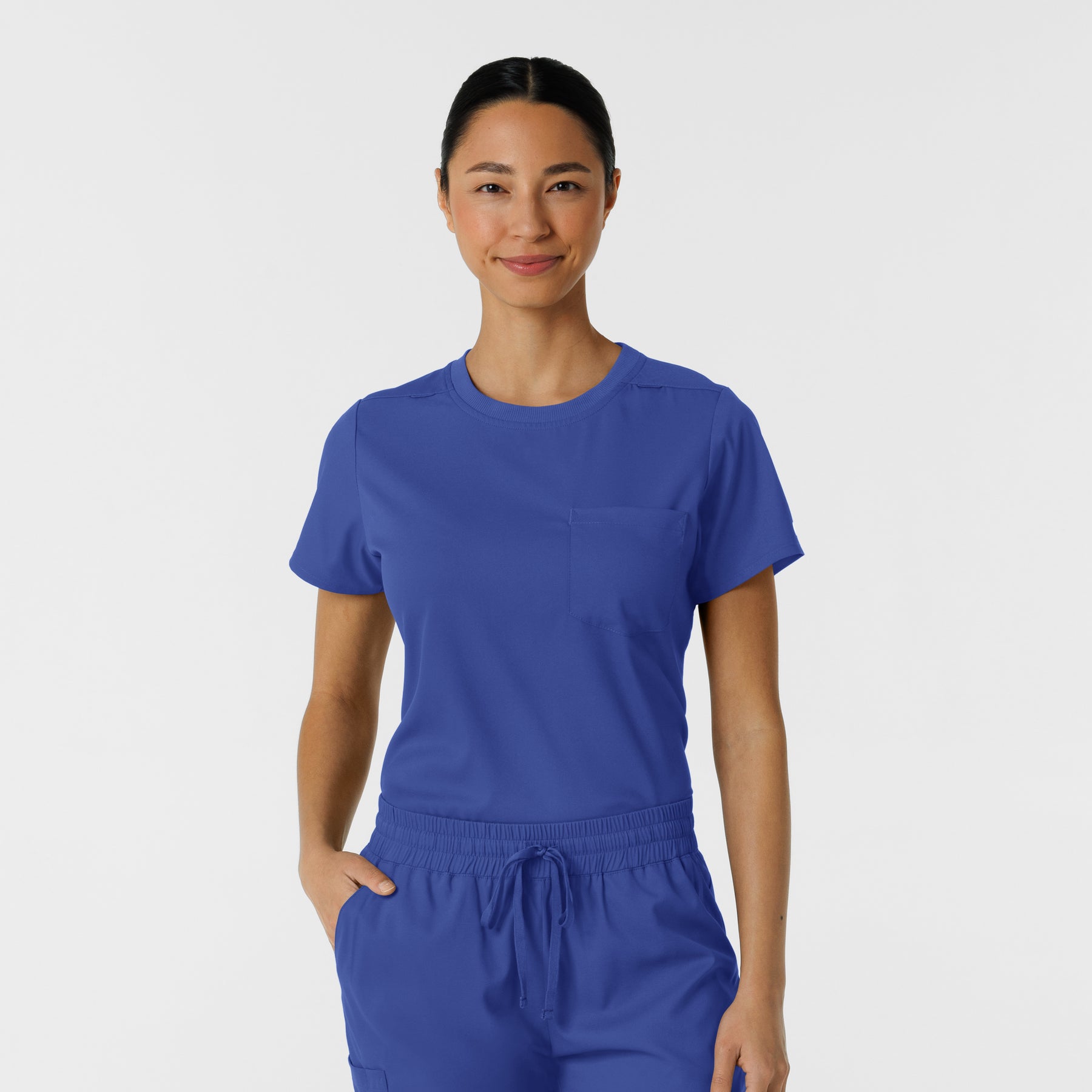Boundless Women's Classic Tee Galaxy Blue front detail