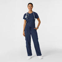Boundless Women's Classic Tee Navy full scrub set
