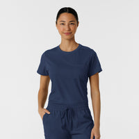 Boundless Women's Classic Tee Navy front detail