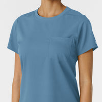 Boundless Women's Classic Tee Pacific Blue side detail 1