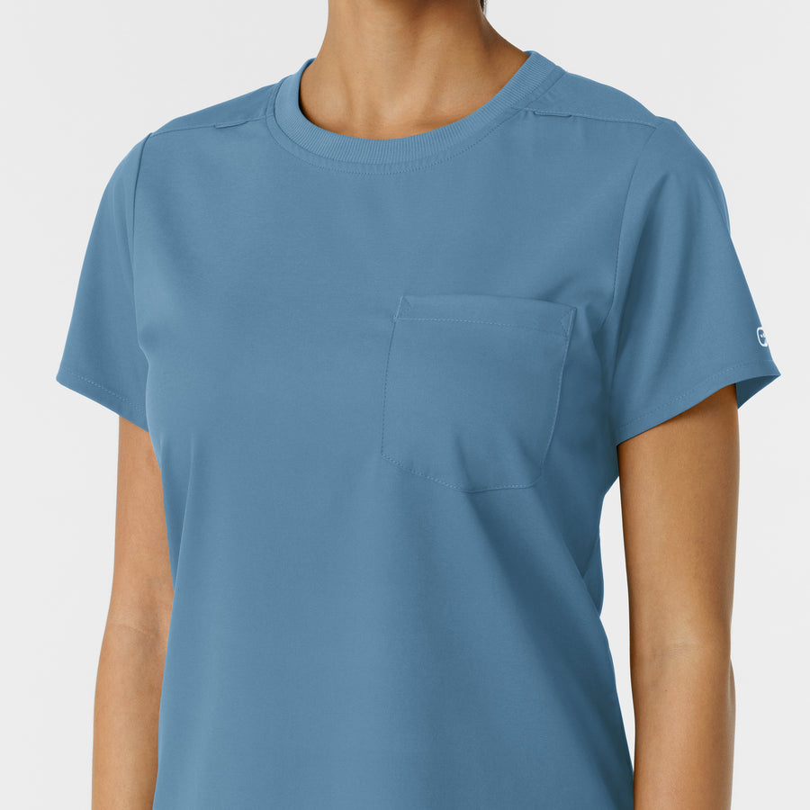 Boundless Women's Classic Tee Pacific Blue side detail 1