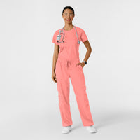 Boundless Women's Classic Tee Paradise Pink full scrub set